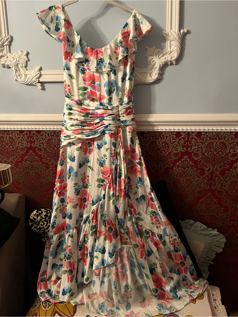 Floral Ruffle Garden Party Dress, Jill Stuart